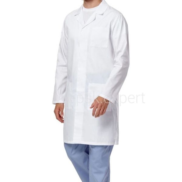 Medical clothes Dressing gown for men "Crocus" white